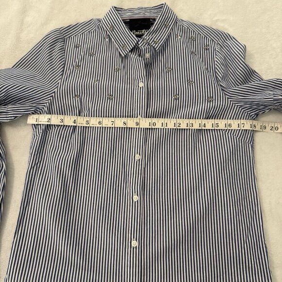 Nanette Lepore Women’s Small Button Down Shirt Preppy - Picture 13 of 14